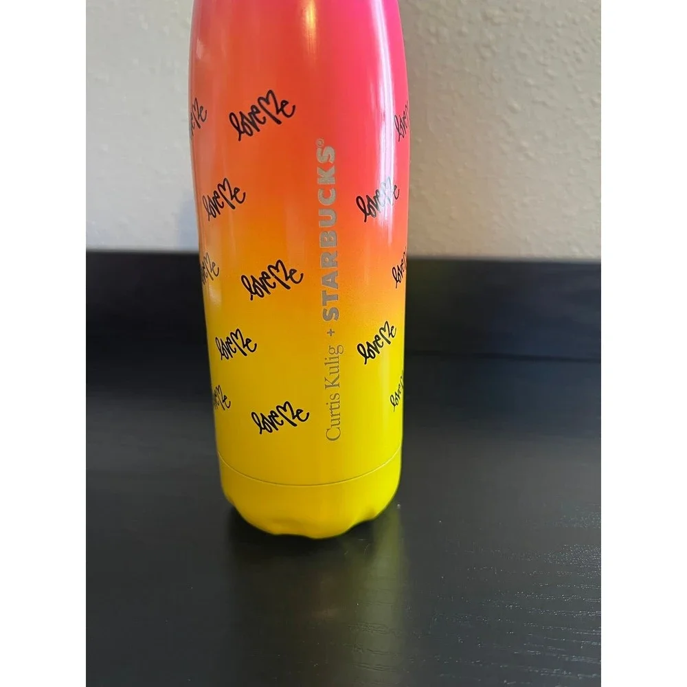 Starbucks X Curtis Kulig Swell Water Bottle Ombre pink/yellow 